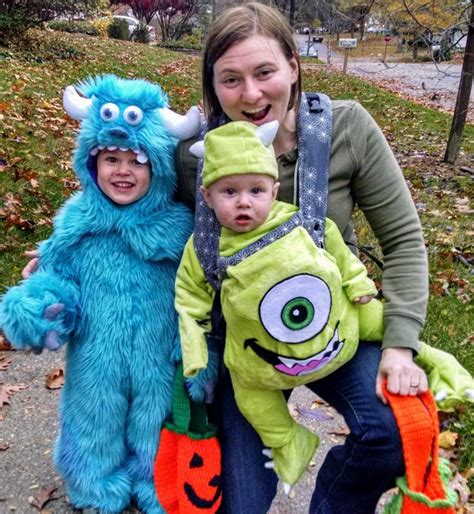 monsters inc family halloween costumes|sully and mike wazowski costumes.